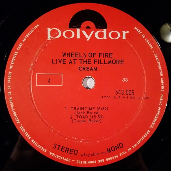 Cream - Wheels Of Fire - Vinyl 2 LP Record - Picture 7 of 7